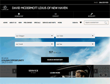 Tablet Screenshot of mcdermottlexusofnewhaven.com